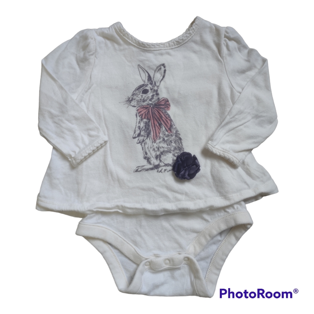 Baby Gap Girls Easter Bunny Romper sz 3-6 Months